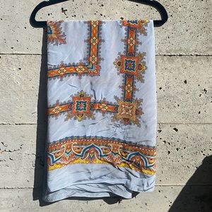 Silk Club Monaco Scarf with Pattern